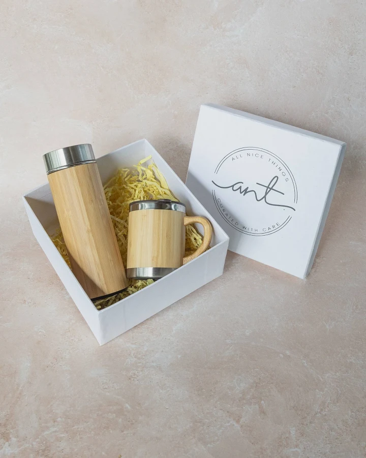 Bamboo Bottle and Mug Gift Set